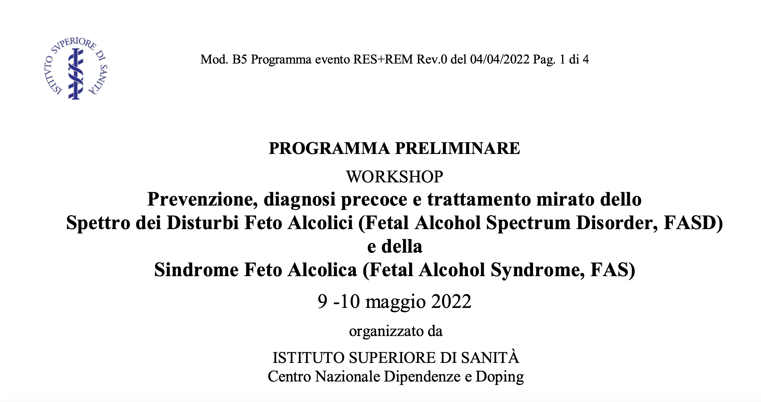 Prevenzione, diagnosi precoce e trattamento mirato della FASD e della FAS